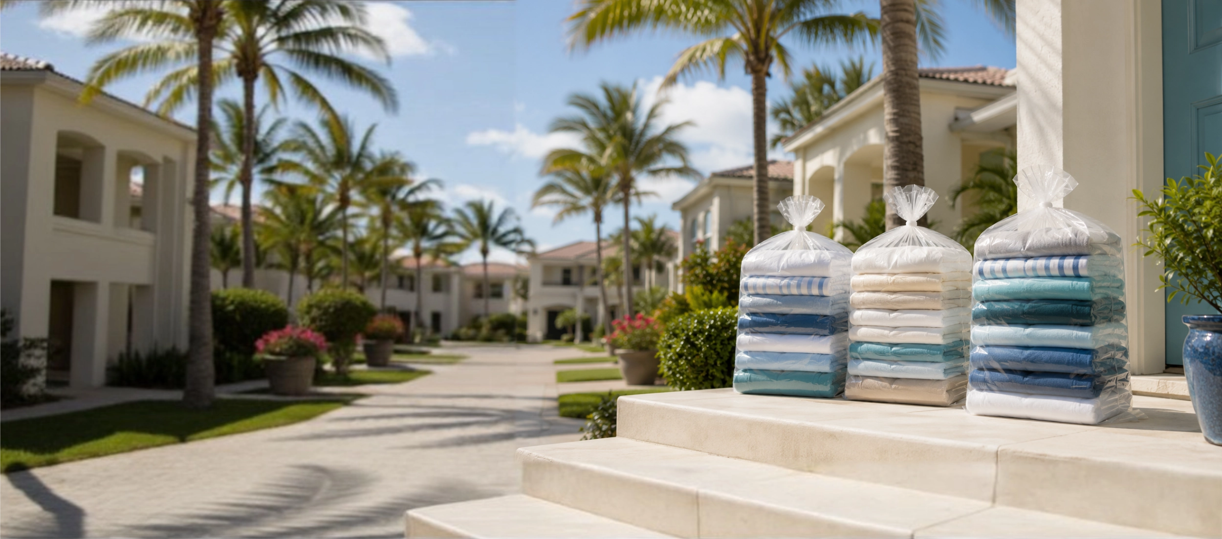 Deliverybags Palmtrees Widebanner